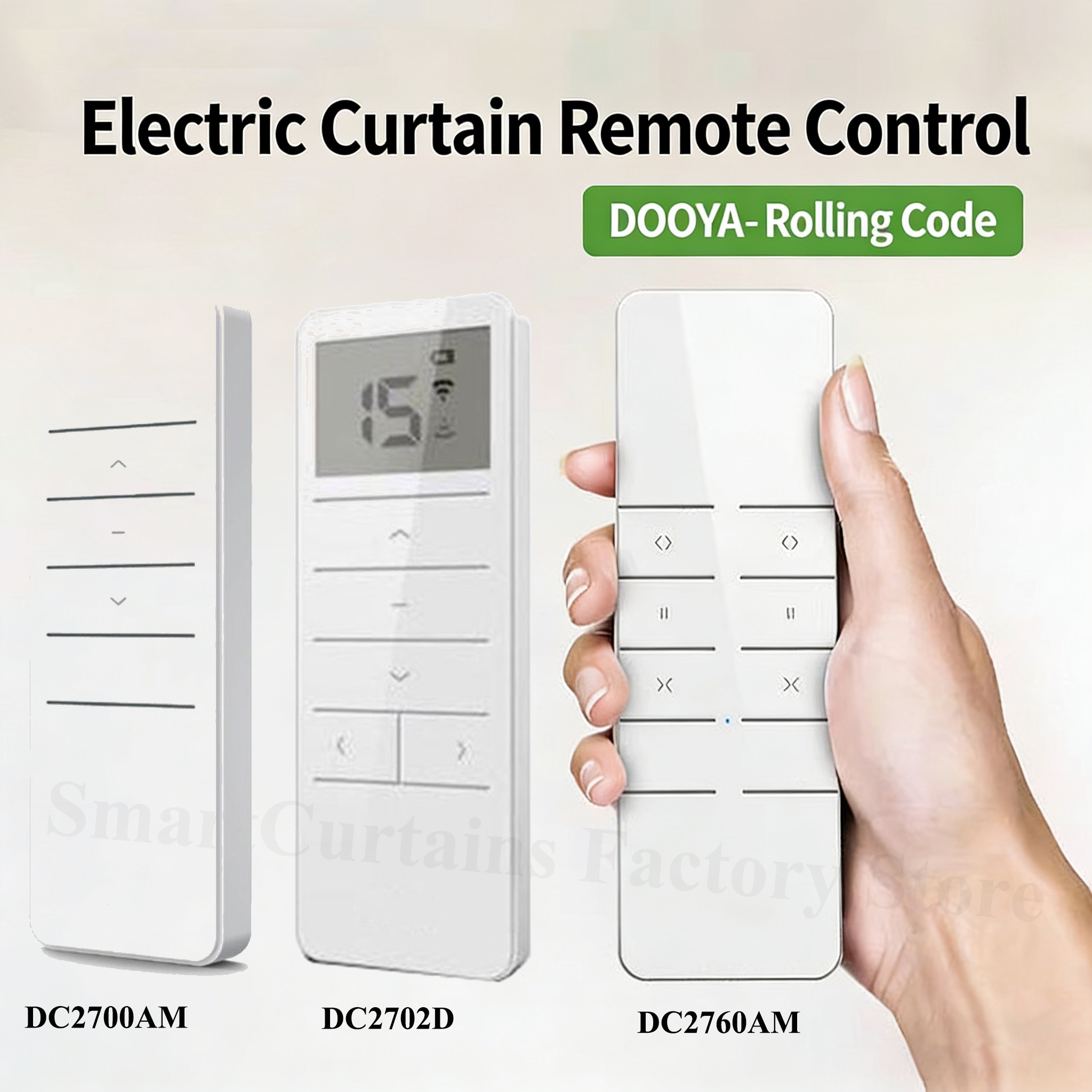 Dooya ローリングコード DC2700AM DC2760AM DC2702D 1/2/15 チャンネルリモコン Dooya 電気 RF433 管状カーテンモーター用