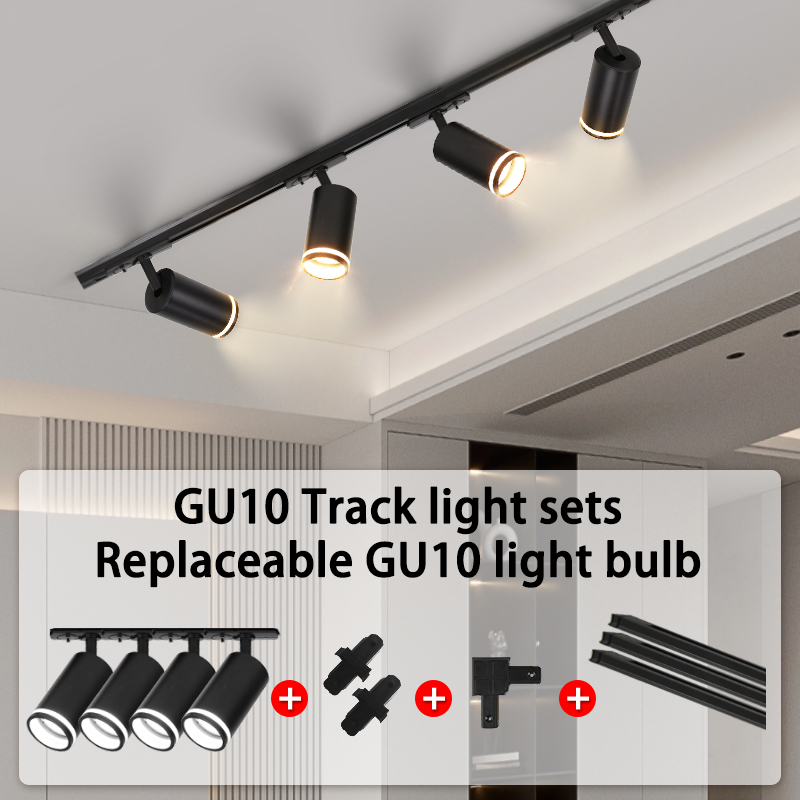 LED トラックライト GU10 天井スポット照明器具リビングルームショップキッチンスポットライトトラック照明レール天井ランプセット