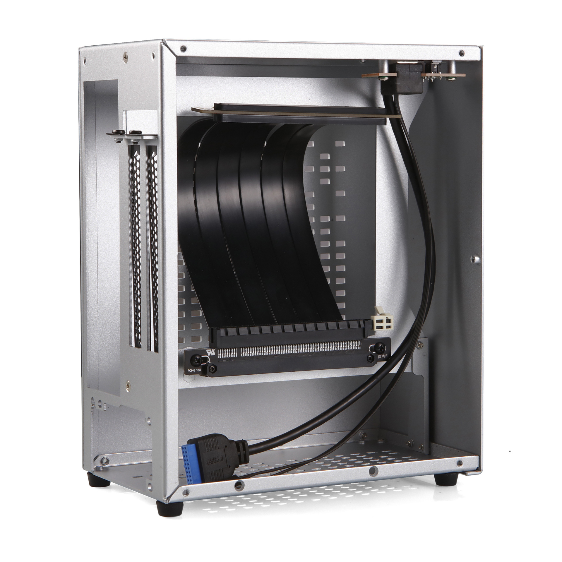 RGEEK A07 ミニ ITX PC ケースアルミ HTPC ゲームコンピュータシャーシサポートグラフィックスカード RTX2070 I5 デスクトップケース samll 1u PSU