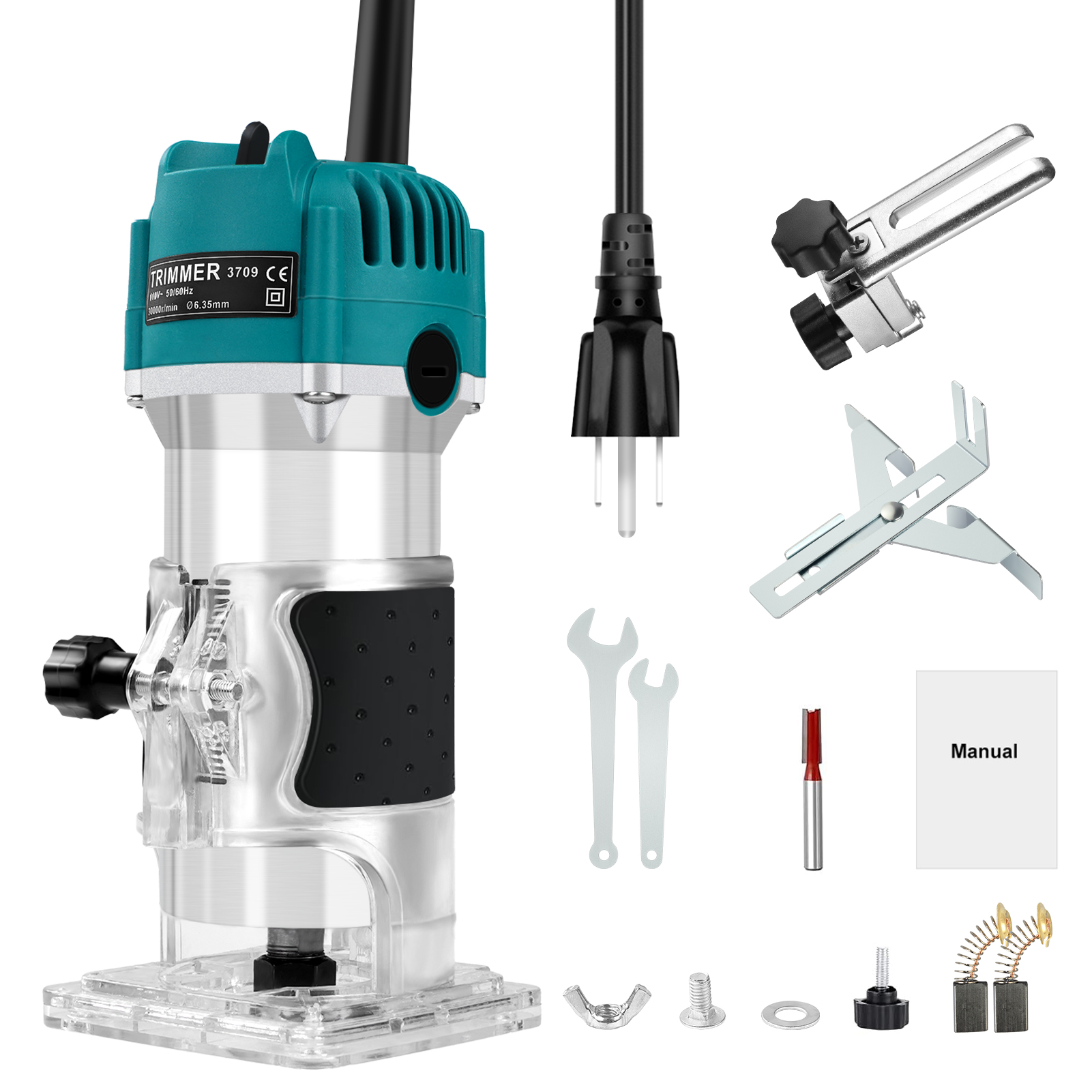 電動トリマーウッドルーター木工トリミングフライス彫刻スロッティングマシン米国 110V リニアガイドレール