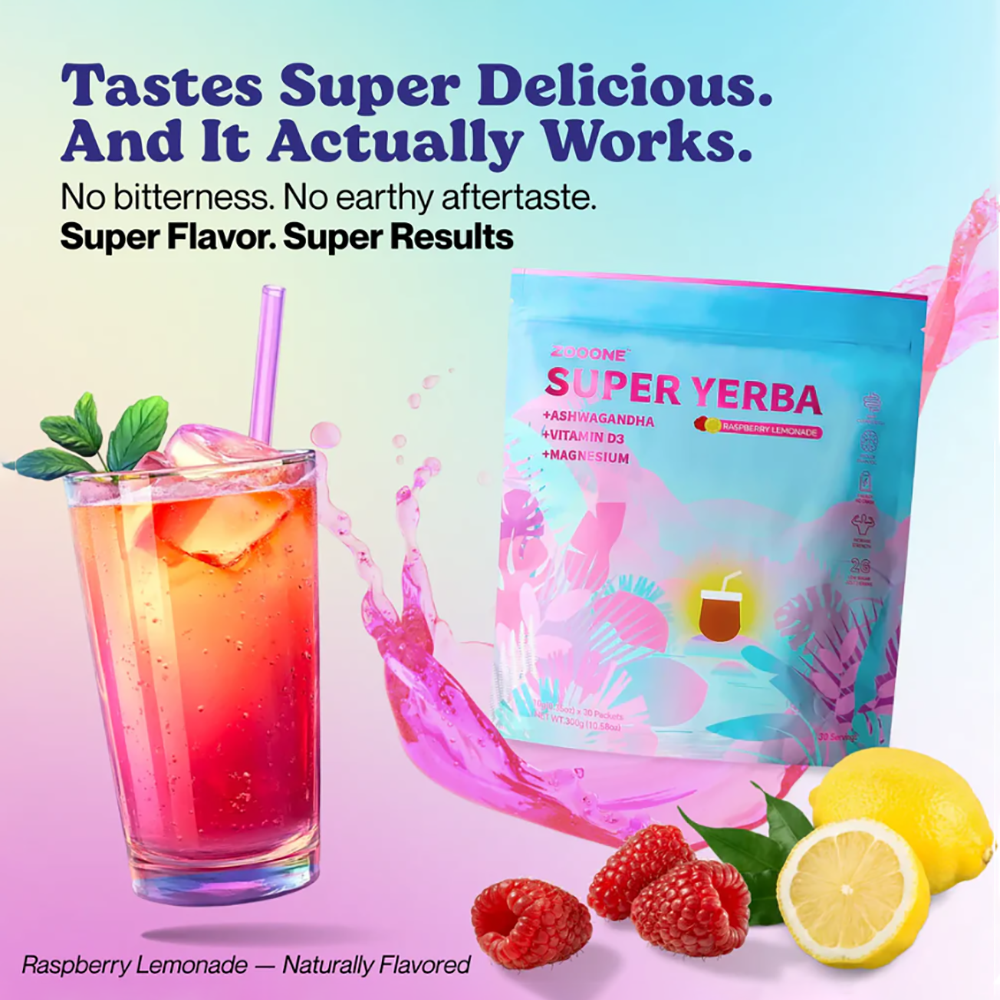 スーパー ヤーバ マジック - ヤーバ マテ茶インスタント パウダー スーパー ドリンク、向知性薬入り - クリーン エネルギー、精神的明晰さ