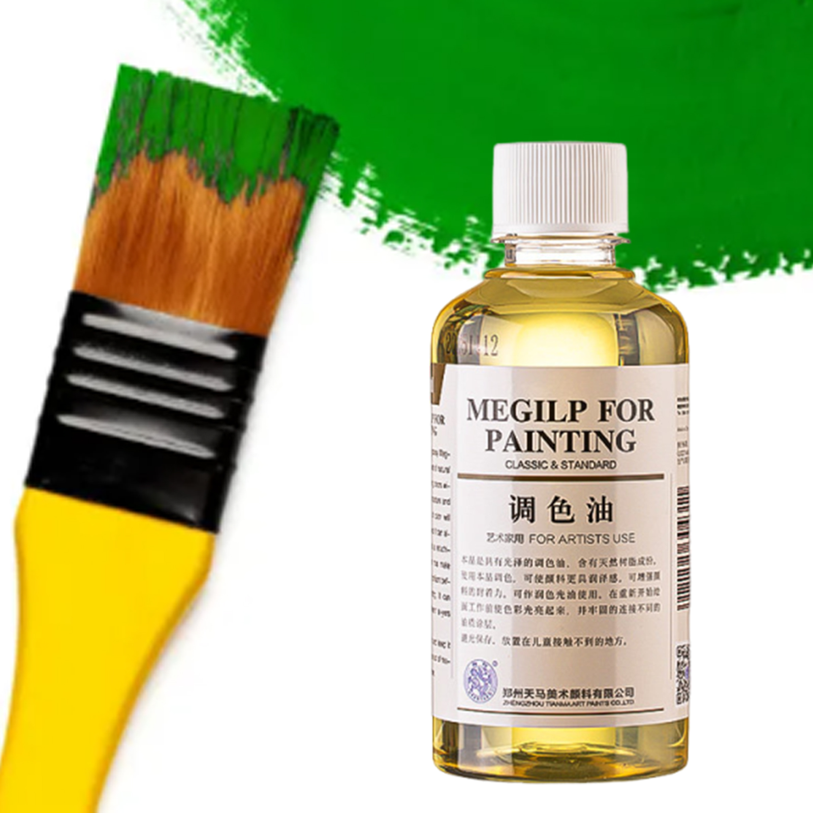 280/500ml Oil Painting Medium Diluent Odorless Turpentine Oil Paintings Toner for Color Correction and Protection of Works