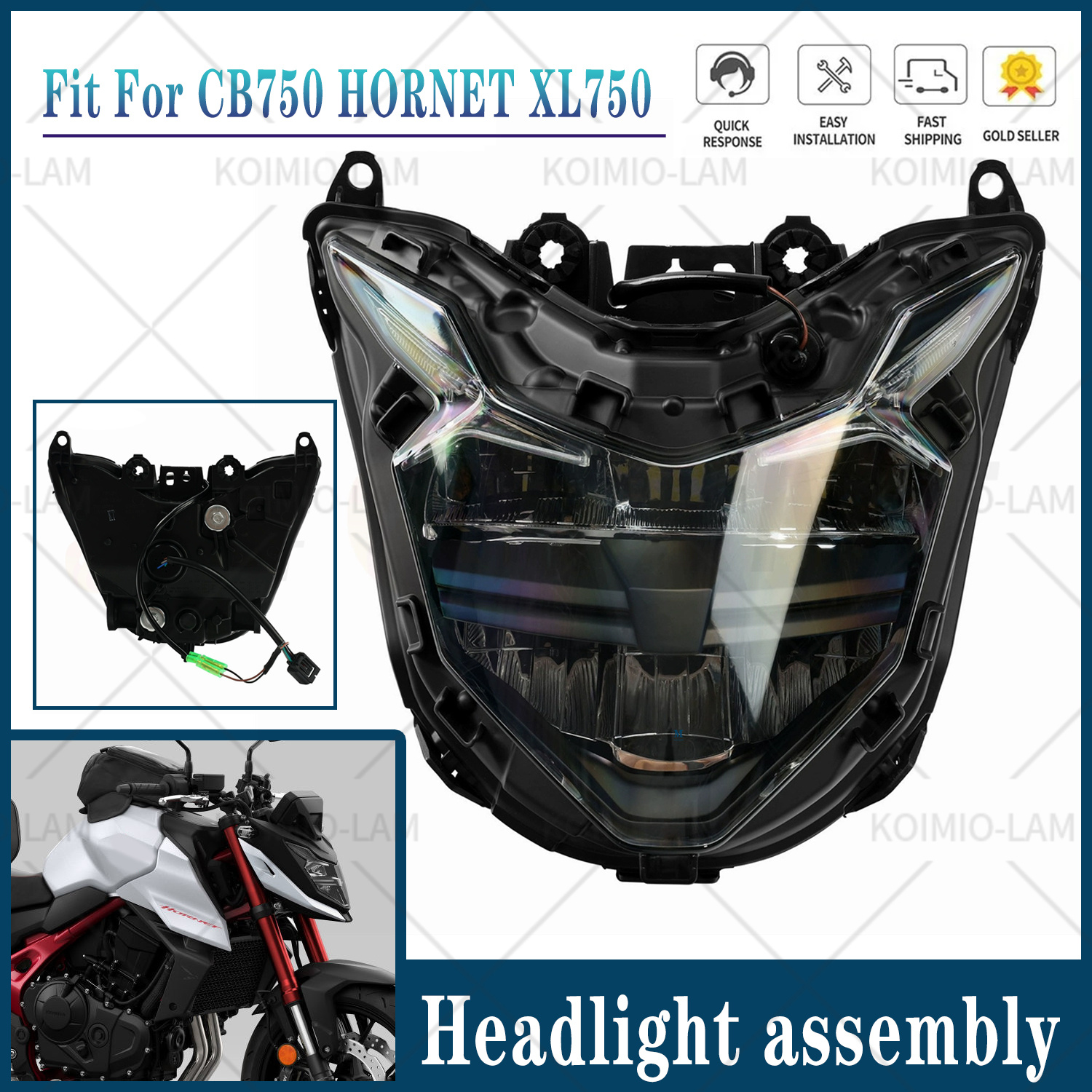 CB750 ホーネット XL 750 トランザルプ 2023 - 2024 ヘッドライトアセンブリヘッドランプライトに適合