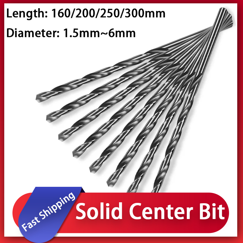 2-6mm 超ロング HSS ドリルビット ホールソー ホールソーカッター スチール、金属、合金、木工工具用 長さ160/200/250/300mm