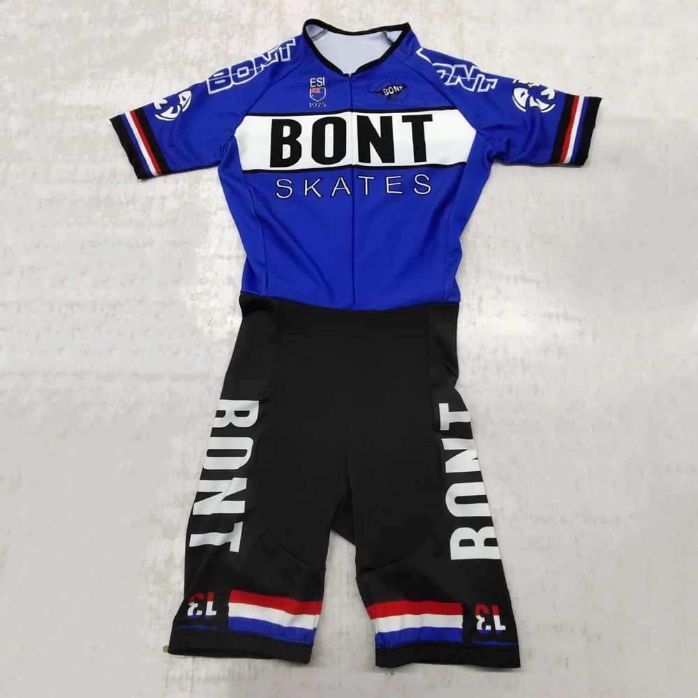 Bont インラインスケートレーシングスキンスーツ男性半袖スピードインラインローラースケートセットトライアスロン服 Ciclismo スケートジャンプスーツ