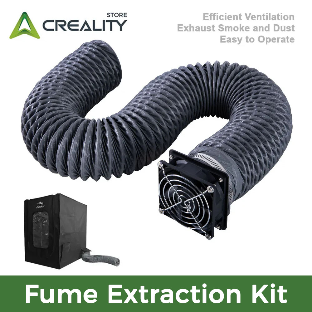 Creality 3D プリンターエンクロージャヒューム抽出キット 4000RPM 効率的な換気排気ダストホース彫刻機保護カバー用