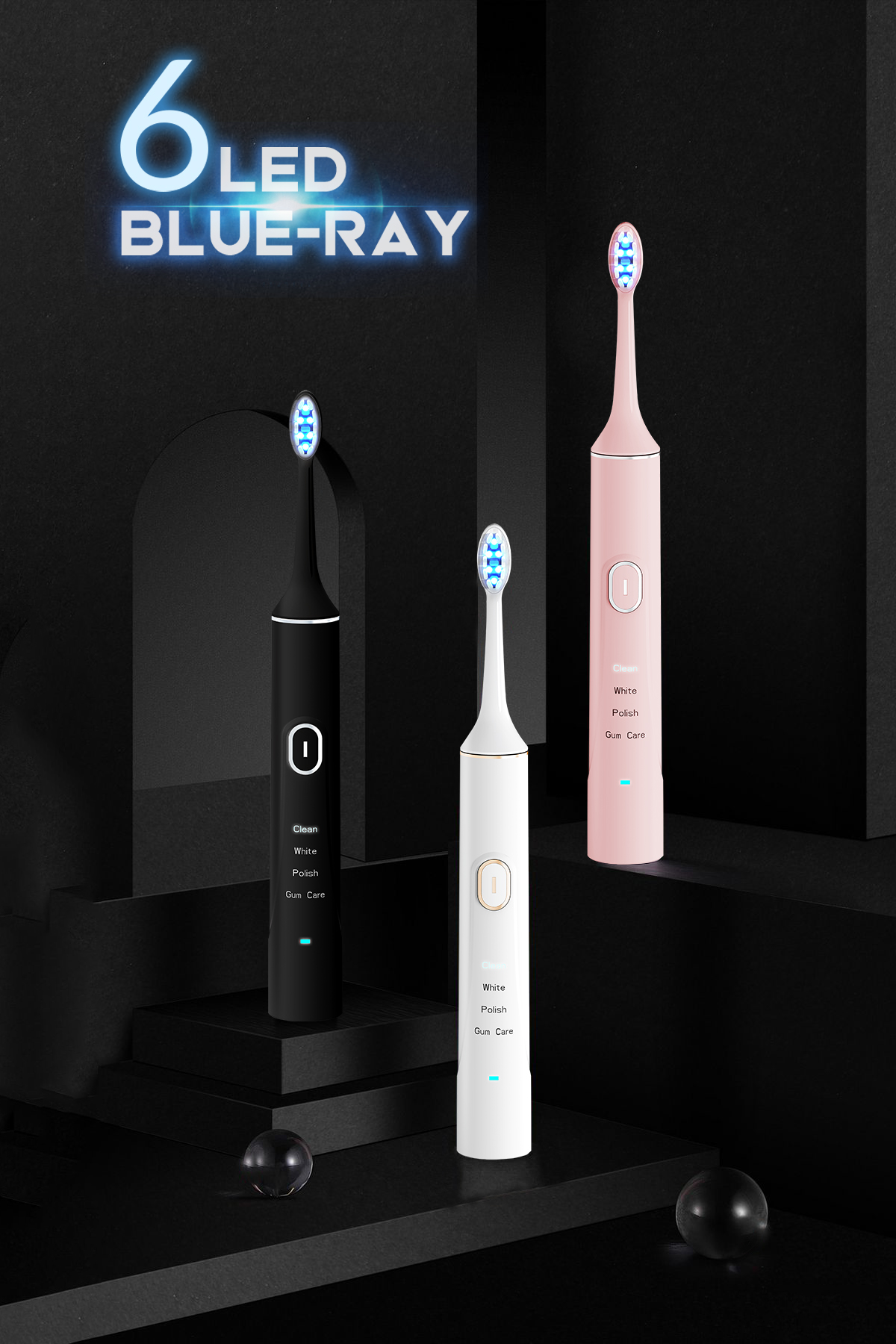 IVISMILE 歯科口腔ケアプライベートラベル歯ホワイトニング LED キット電動歯ブラシ付き