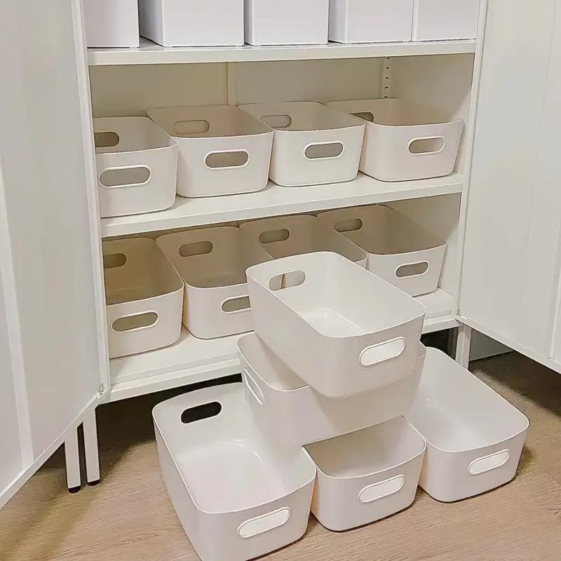 10 個大容量収納ボックスカバー付き家庭用プラスチックおもちゃの収納バスケットスナック雑貨収納ボックスデスクトップオーガナイザー