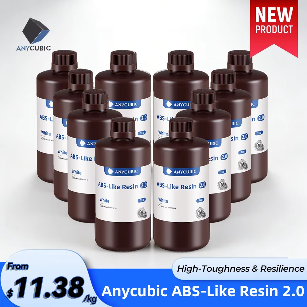 Anycubic 10/20kg Resin 3D Printer Photopolymer ABS-Like 2.0 Resin Higher Toughness & Resilience Fast Curing High Precision Resin