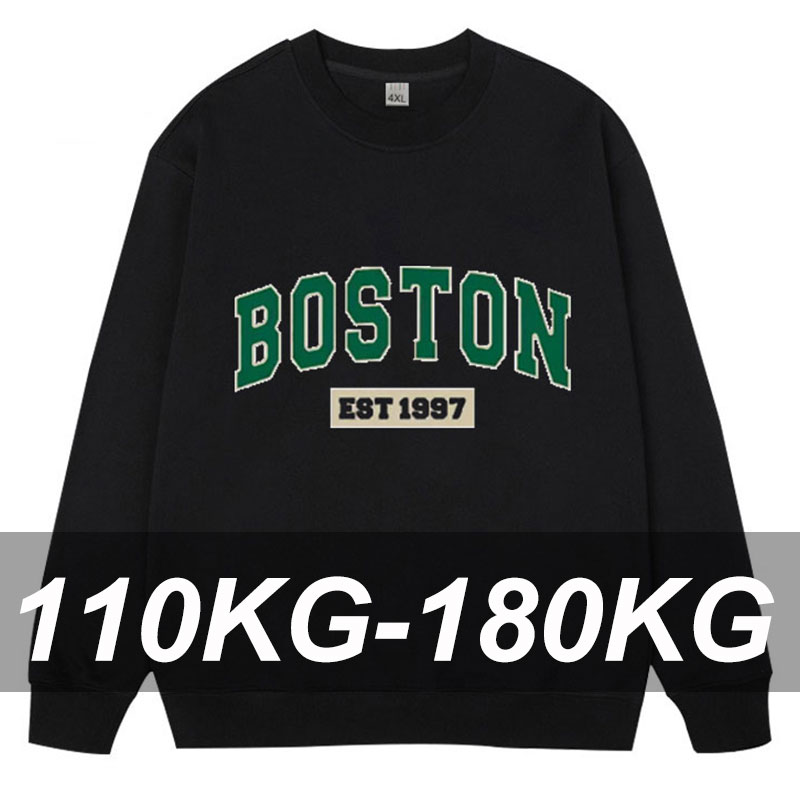 プラスサイズプルオーバーメンズスウェット 110-185 キロ特大ラウンドネック長袖 Tシャツルーズトップスビッグサイズ男性服 1XL-7XL