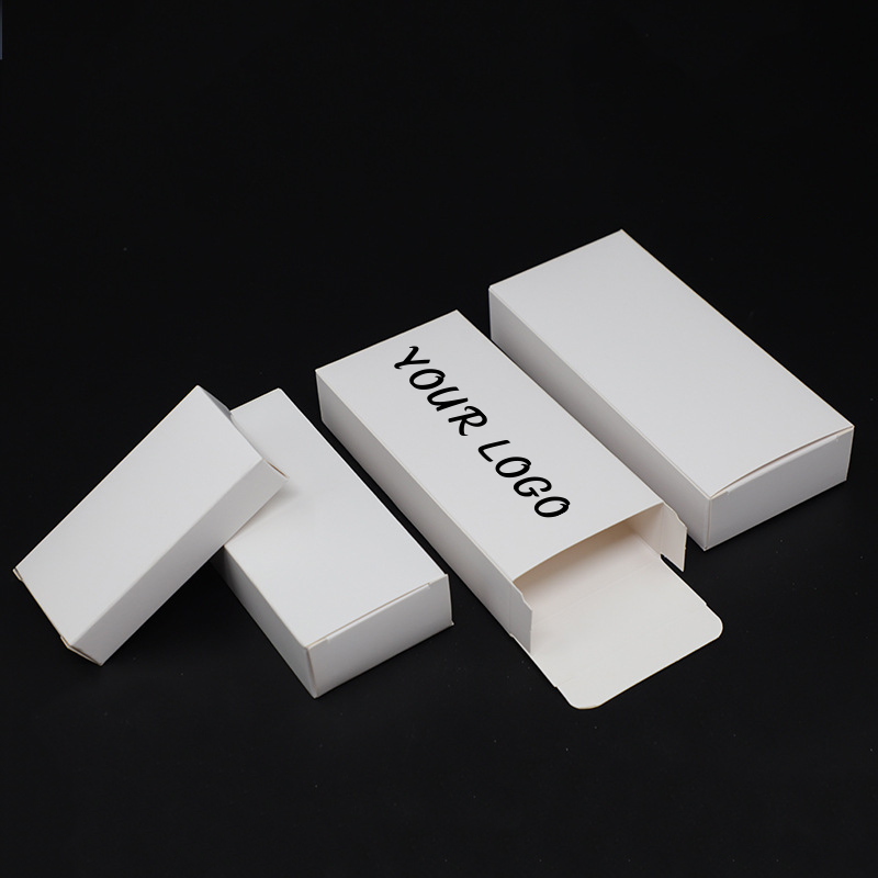 段ボール製の小さな白い箱100個、手作り石鹸箱、DIYロゴ、収納ボックス、ジュエリー包装箱、カスタマイズ可能なロゴ