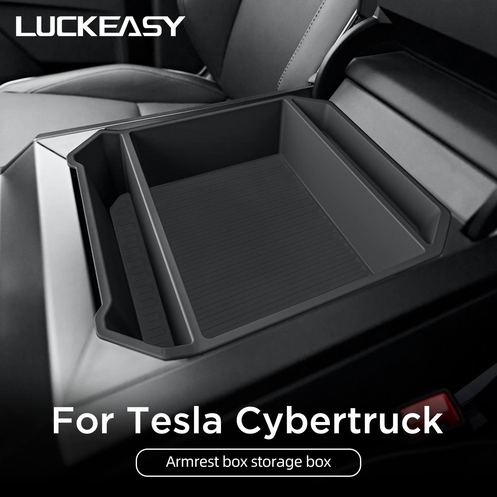 テスラ Cyber​​truck 車のセンターコンソールアームレストボックス収納ボックス整理収納トレイ自動車インテリアピックアップアクセサリー