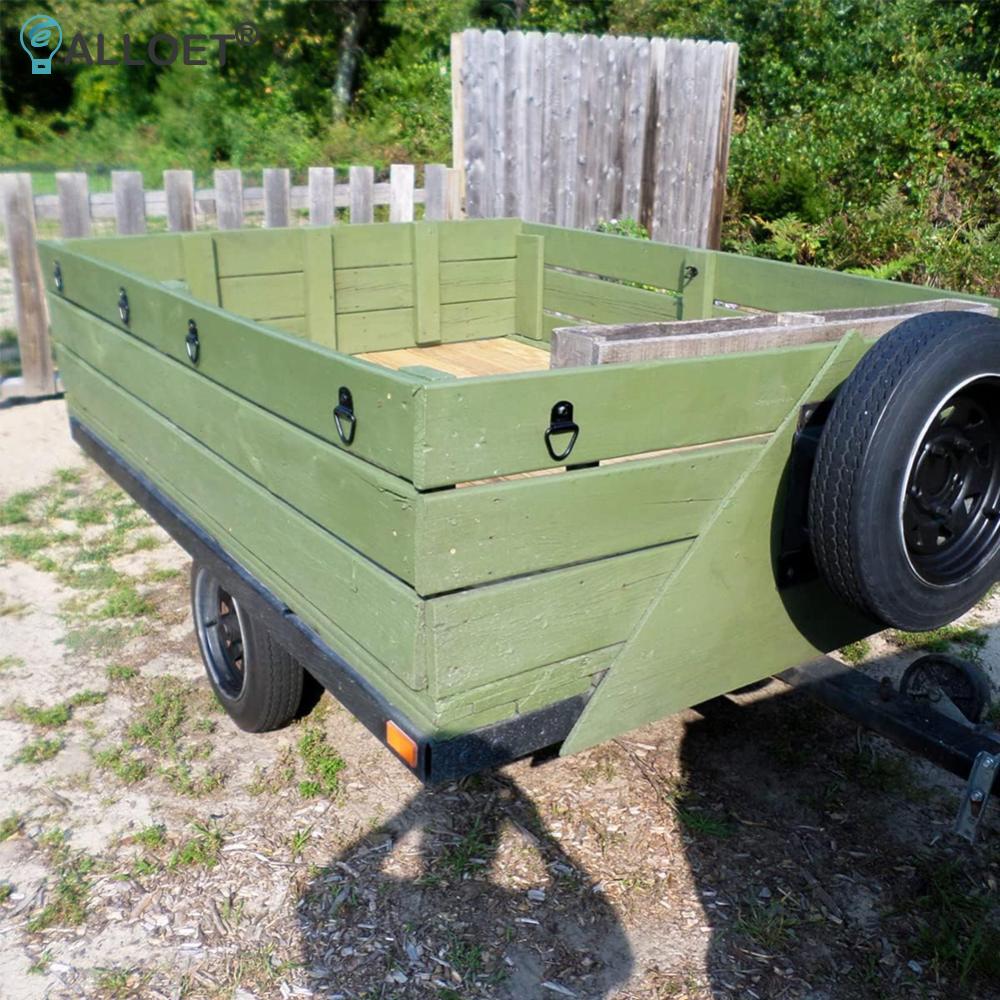 4 個トレーラーフック貨物ボルト V リング大型トラックの荷台タイダウンアンカーリングポイントラッシングリングピックアップレールアクセサリー