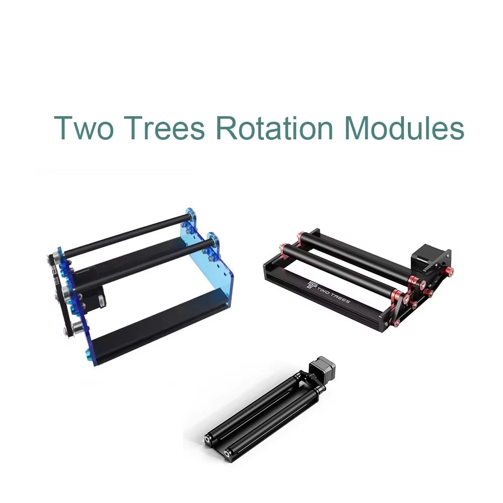 TwoTrees TR3 LR1 ロータリー彫刻モジュール、ユニバーサル Y 軸 360° ロータリー ローラー、レーザー彫刻機円筒オブジェクト用