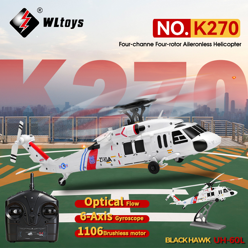 WLtoys K270 RC ヘリコプター 2.4 グラム 6 軸ジャイロスコープ 4CH 高度保持オプティカルフローブラシレスリモコンヘリコプターのおもちゃ子供のため