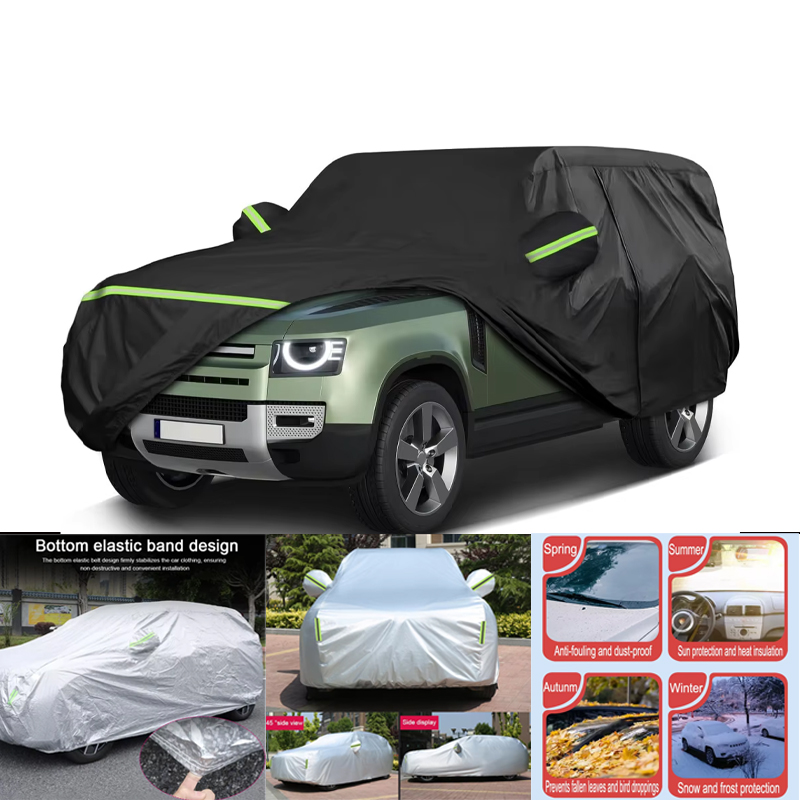 ランドローバーディフェンダー用車カバー車のカバー防水全天候防風カスタムフィットランドローバーディフェンダー 4 ドア 2020-2023