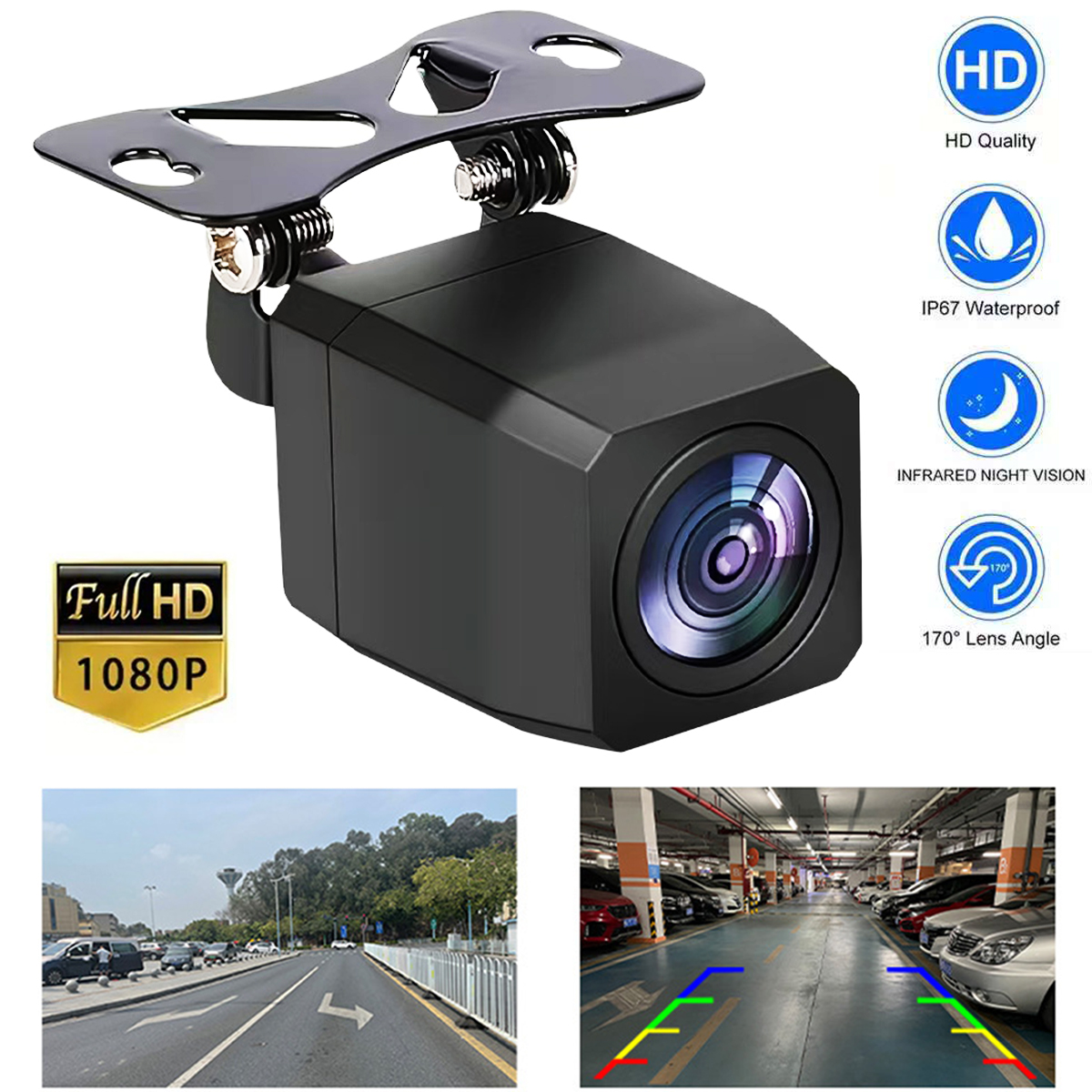 車のリアビューカメラ 1080P フル HD AHD 4 ピン 2.5 ミリメートル反転画像カメラ 150 ° 広角ナイトビジョン車反転カメラ