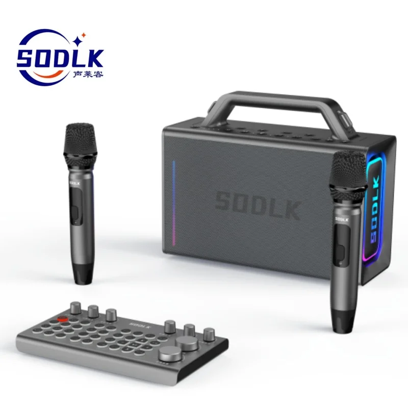 SODLK S1116 Bluetooth スピーカー 10 時間再生デュアルワイヤレスマイクリモコン 200W ハイパワー Bluetooth 5.3