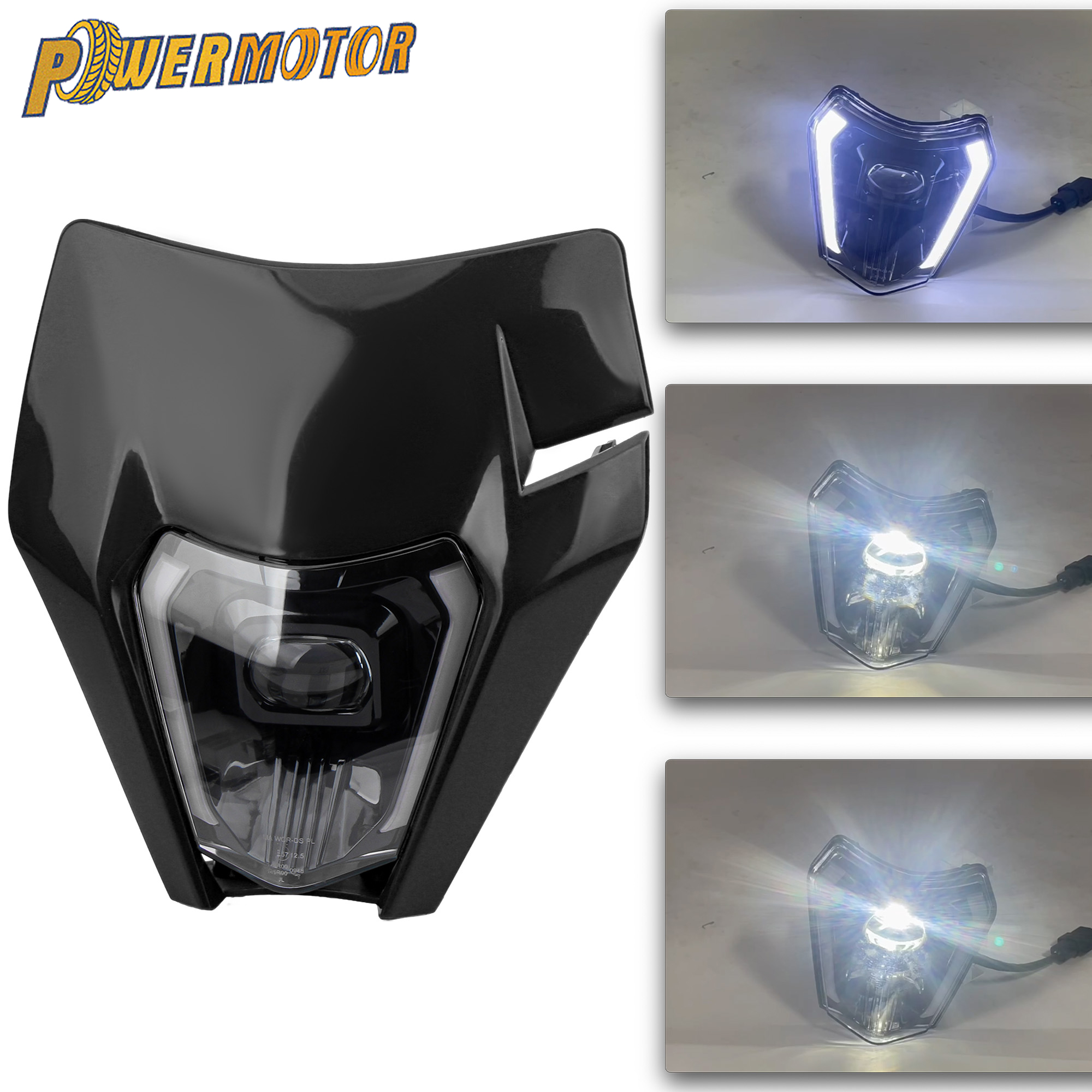 エンデューロオートバイ LED ヘッドライト KTM EXC XC SX SXF MX 150 250 300 450 2018-2023 DirtBike スーパーモトヘッドランプフェアリング修正された