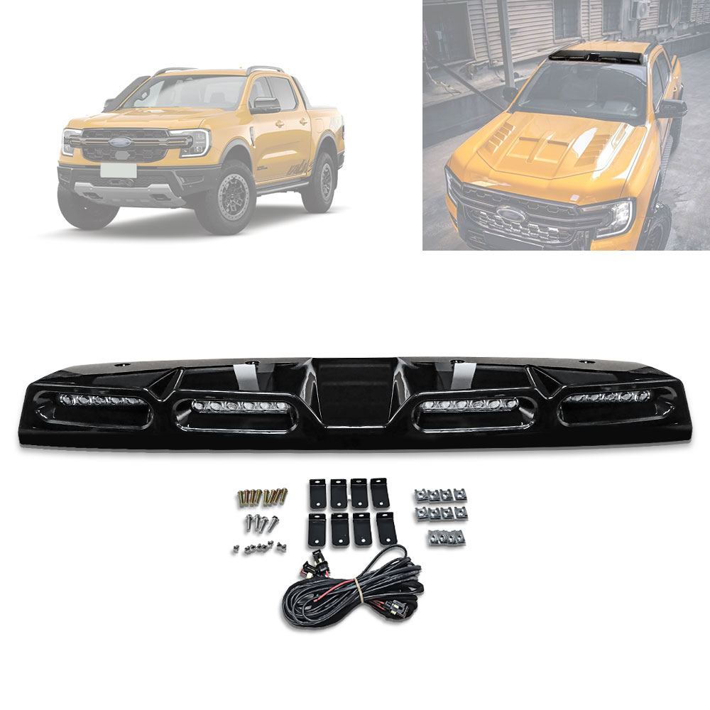 ピックアップルーフ LED バーフォードレンジャー T9 ワイルドトラック Xlt スポーツ Xl Xls 2022 2023 2024 車外装ルーフトップライトルーフスポイラーに適合