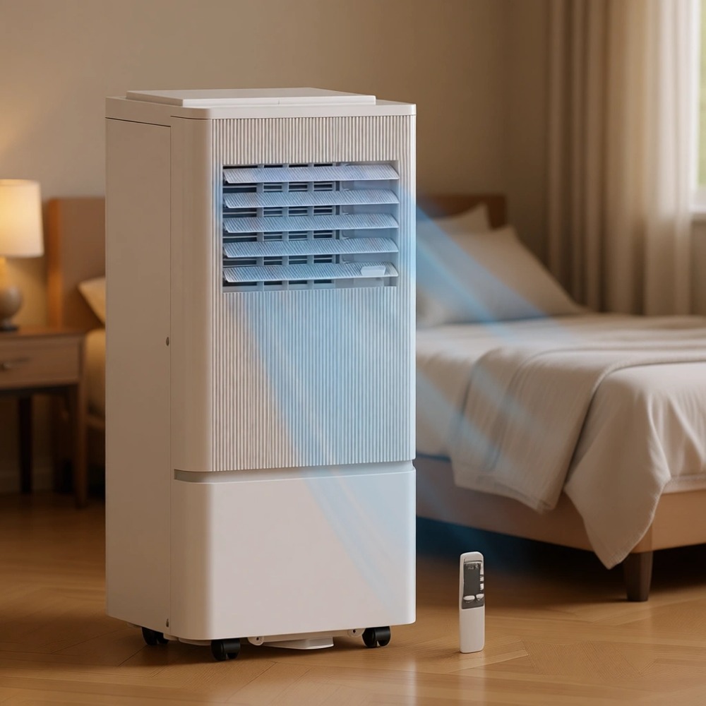 ポータブル 10000 BTU エアコン、最大 450 平方フィートの部屋用、リモコンとタイマー付き