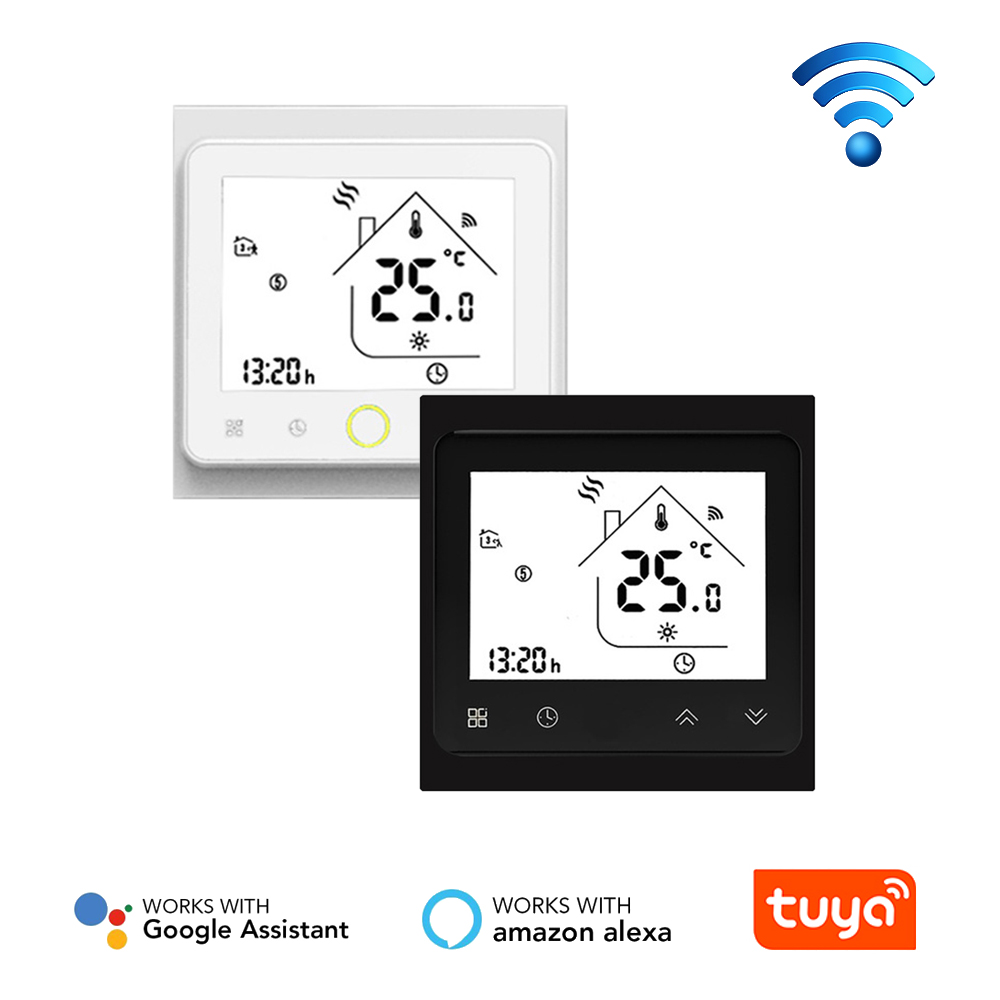 BHT-002 シリーズ WIFI サーモスタット 給湯用 電気暖房 ガスボイラー LCD タッチスクリーン温度コントローラー Alexa付き