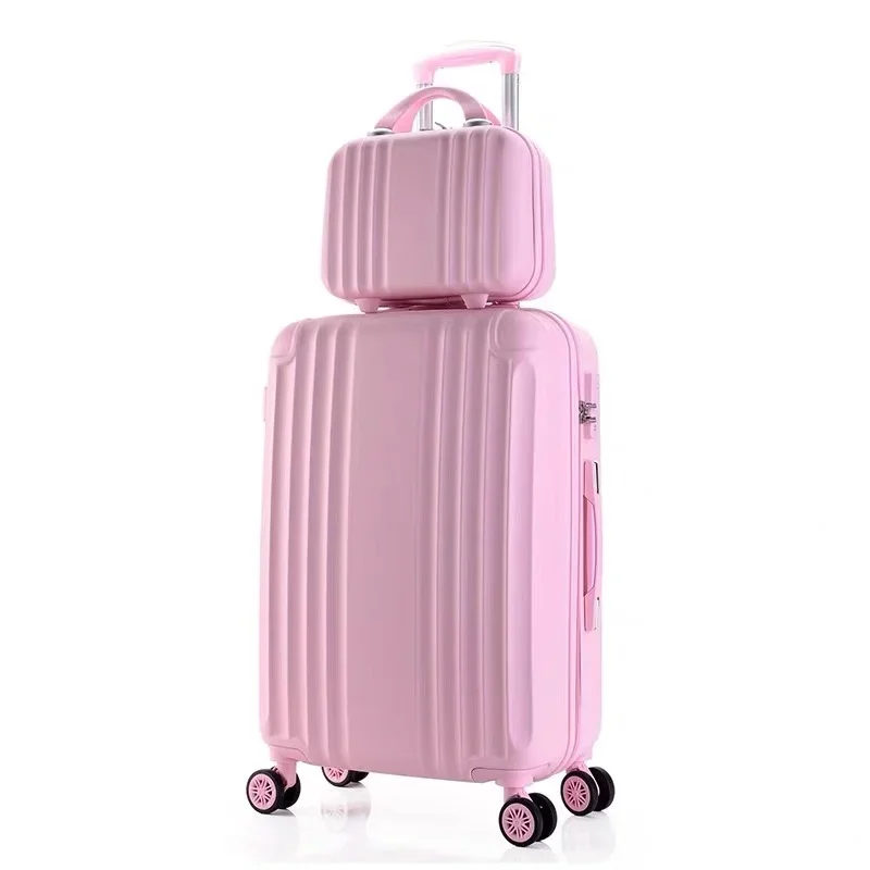 20''26 インチ ABS PC 荷物セット旅行女性スーツケース車輪付き機内持ち込み化粧品バッグ付きローリング荷物学生の荷物