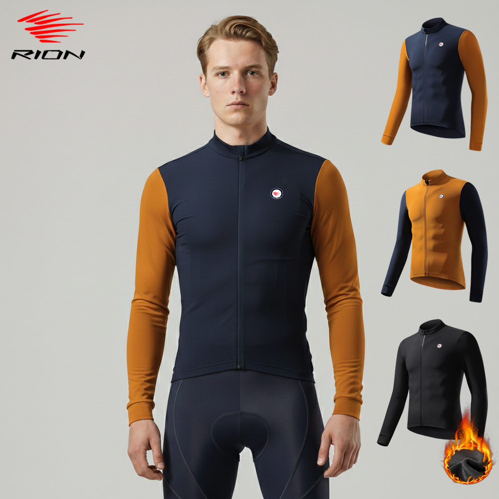 RION サイクリングジャケットメンズコート冬サーマルフリースウインドブレーカー防水 MTB 自転車服バイクジャケットオートバイ乗馬