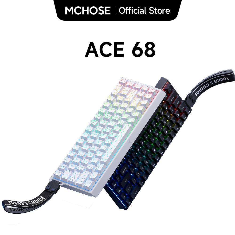 MCHOSE ACE 68 磁気スイッチゲーミングキーボードホール効果ラピッドトリガープログラマブル RGB 8K Hz DKS/MT/TGL/RS/SOCD キーボード