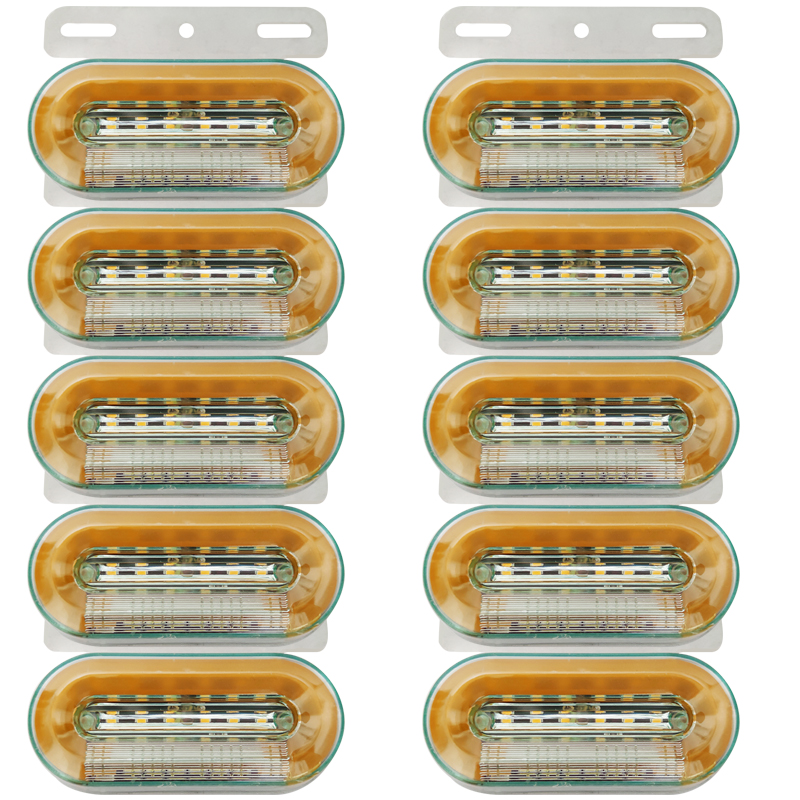 10 個 24V トラックサイドマーカーライト車外部ライト信号インジケータランプ警告テールライトトレーラートラックアクセサリー