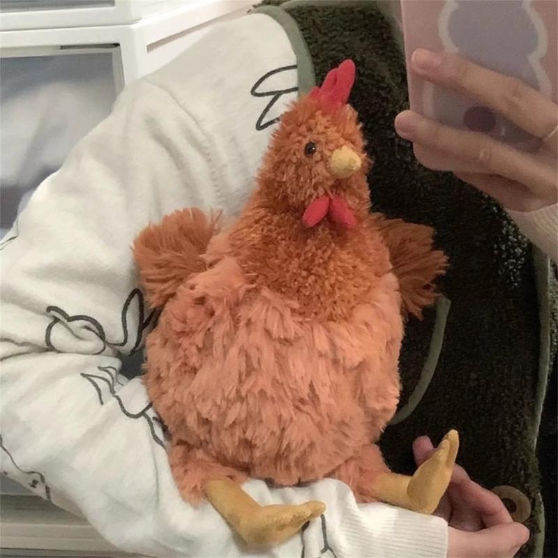 柔らかくてふわふわしたチキンのぬいぐるみ - お子様へのギフト、部屋の装飾、クリスマスや誕生日プレゼントに最適です。