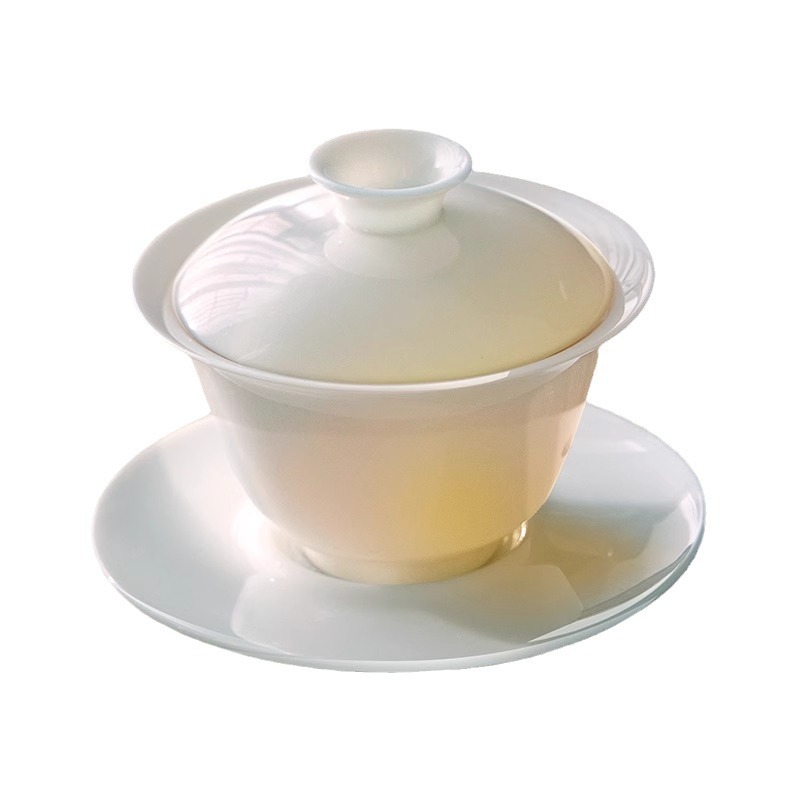 磁器 Gaiwan セット白茶ボウル家庭用ティーカップカンフー茶セット茶醸造者大 120 ミリリットル 240 ミリリットル