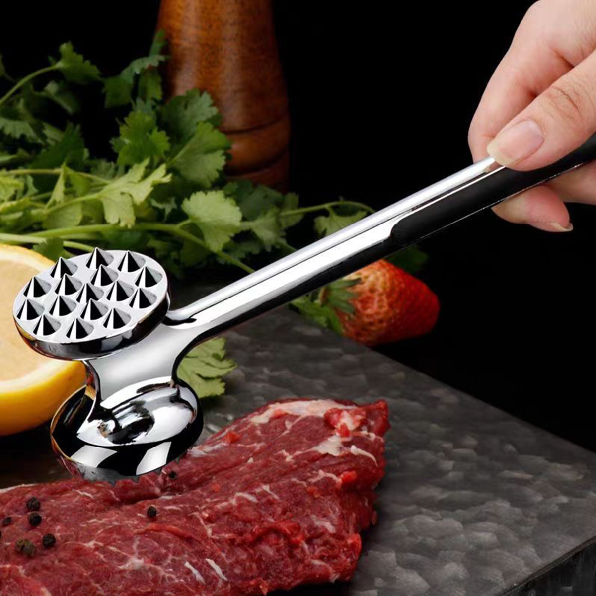 牛肉、鶏肉、豚肉をたたくための肉を柔らかくするハンマーツール |ステンレス鋼のキッチン肉槌ツール