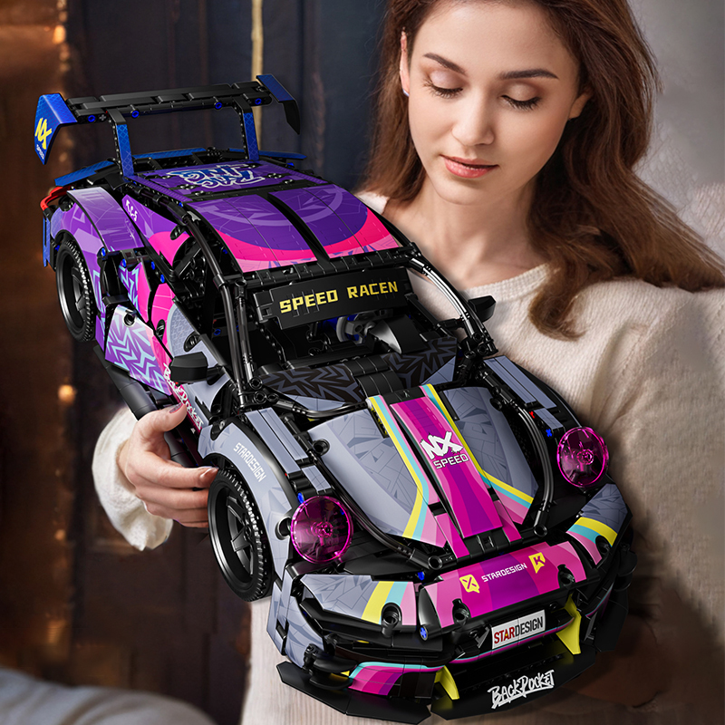 1700個 RSR レーシングカー ビルディングブロックセット テクニカルモデル スポーツカーおもちゃ DIY コレクターギフト 大人/ティーン/子供/男の子/女の子へ