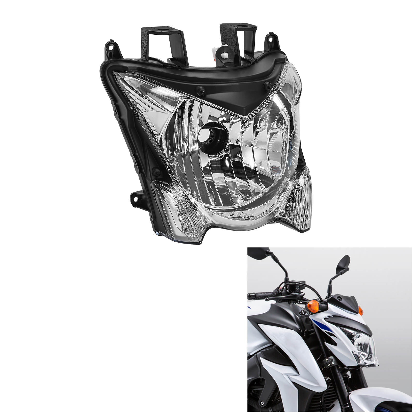 フロントヘッドライトランプアセンブリスズキ GSXS1000 2015-2020 2016 2017 18 に適合