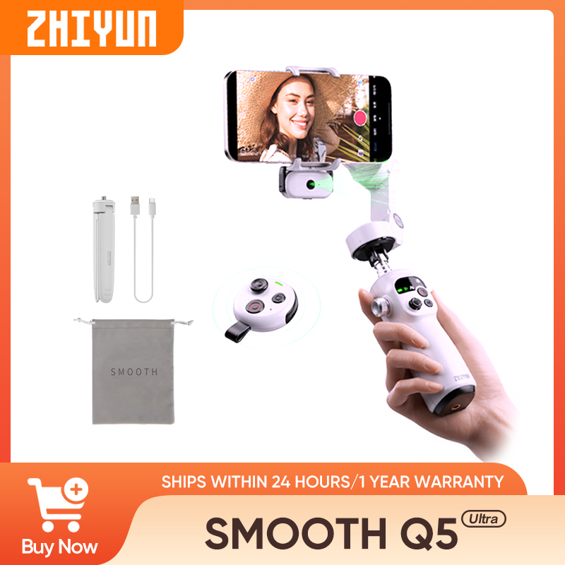 公式ZHIYUN SMOOTH Q5ウルトラ3軸AI追跡スマートジンバルジェスチャーコントロールウルトラオールラウンドスマートフォンジンバル音声コマンド