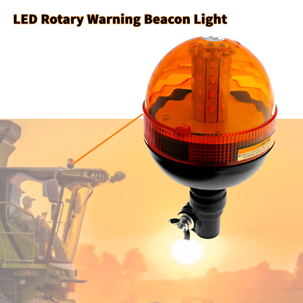 12V LED ロータリー警告ビーコンライト回転ユニバーサル John Deere トラクター用アンバー点滅緊急ストロボビーコン信号ランプ