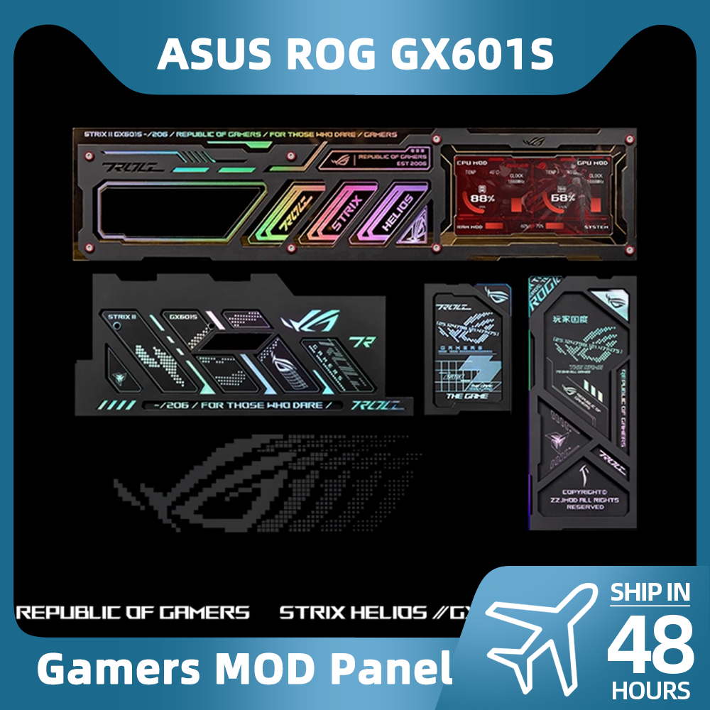 4 個 ASUS ROG GX601S ケースパネルマグネット ATX PC シュラウド 5V3PIN ARGB データモニター DIY ゲーマー修理されたシャーシキャビネット MOD 新到着