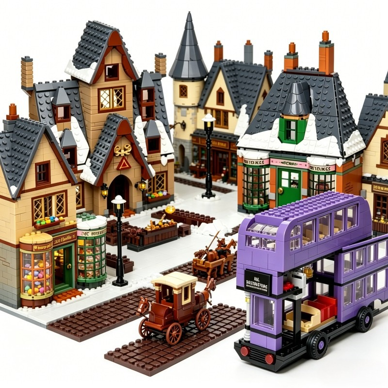 MOC バス クィディッチ トレイン モデル ビルディング ブロック おもちゃ 誕生日プレゼント用