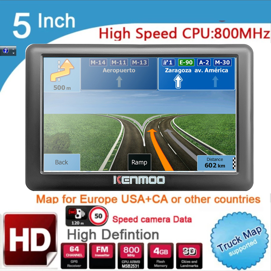 5 'インチ HD 車 GPS ナビゲーション 8 ギガバイト/DDR3 2026 マップヨーロッパ/米国カナダ用サンシェードサンシールドブラケットトラックキャンピングカーキャラバン