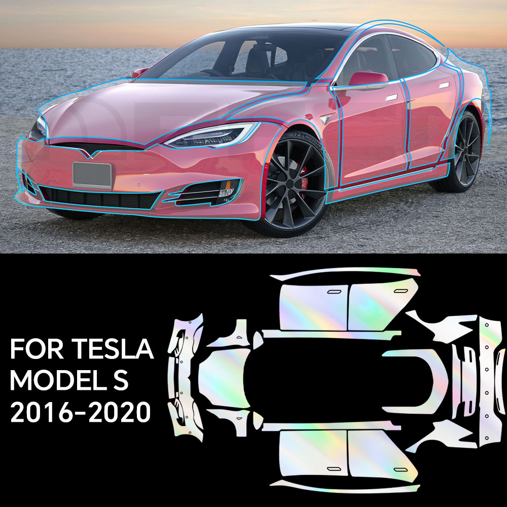 テスラモデル S 2016-2020 TPU ペイント保護フィルムボディステッカーアンチスクラッチ保護透明カーアクセサリーキット