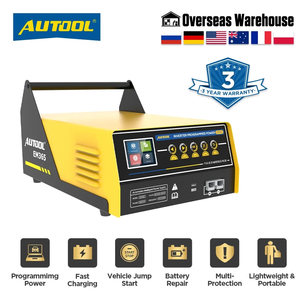 AUTOOL EM365 プログラミング電源 12V 自動 Batter110V 220V 150A 電圧バッテリー修理ジャンプスターターレギュレータ車両ツール