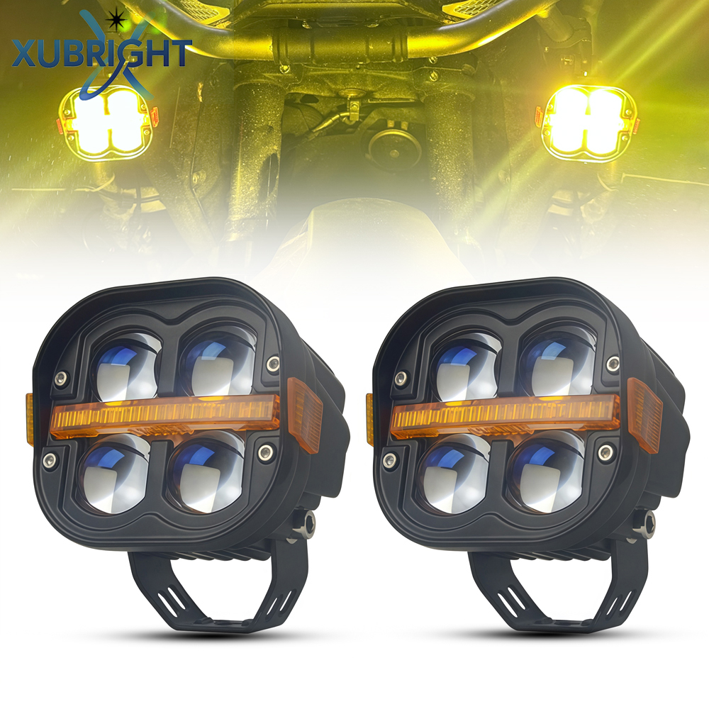 バイクフォグライトデュアルカラー DRL ライト BMW オートバイ LED 補助駆動ランプ BMW R1200GS/ADV K1600 R1200GS R1100GS