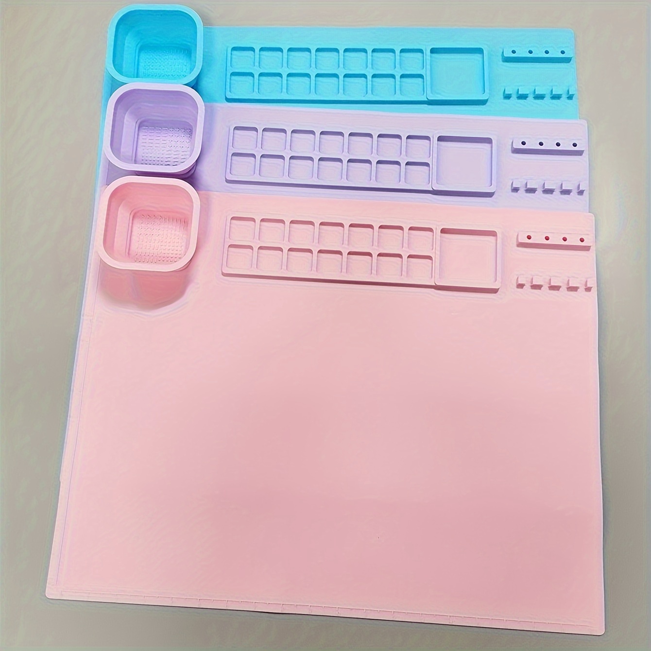 Bview Art 1 個洗えるシリコンペイントマットオイル/カラー/グラフィティアート再利用可能なアーティストデスクプロテクター