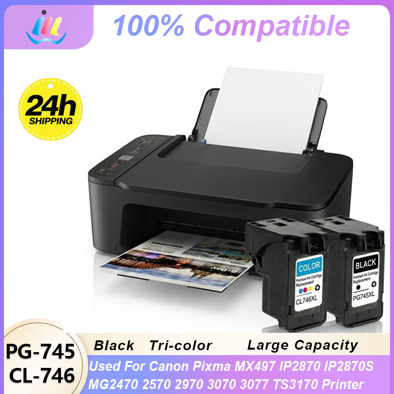 インクカートリッジ PG745 CL746 745XL 746XL Canon Pixma MG2470 MG2570 MG2970 IP2870 IP2872 プリンタ高収量 Compatib