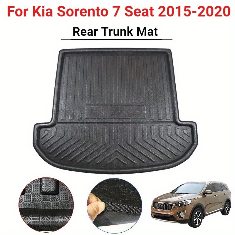 Kia Sorento 7 Seat 2015-2020 - カーマット、耐摩耗性、お手入れ簡単、全天候型、車のトランクマット