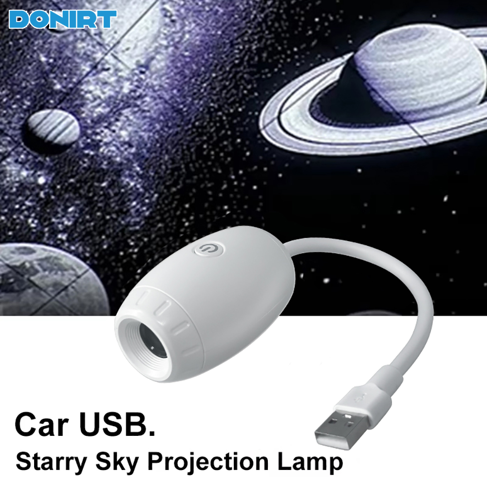 USB 車の雰囲気プロジェクターライト車内アンビエントライト LED 星空スターライトパーティーの装飾ロマンチックな土星銀河ライト