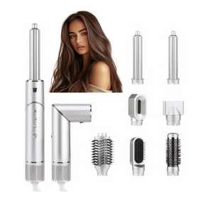 7つの機能を備えたヘアケア＆スタイリングツール：ヘアドライヤー、ブラシ、ホットエアブラシ、ヘアアイロン