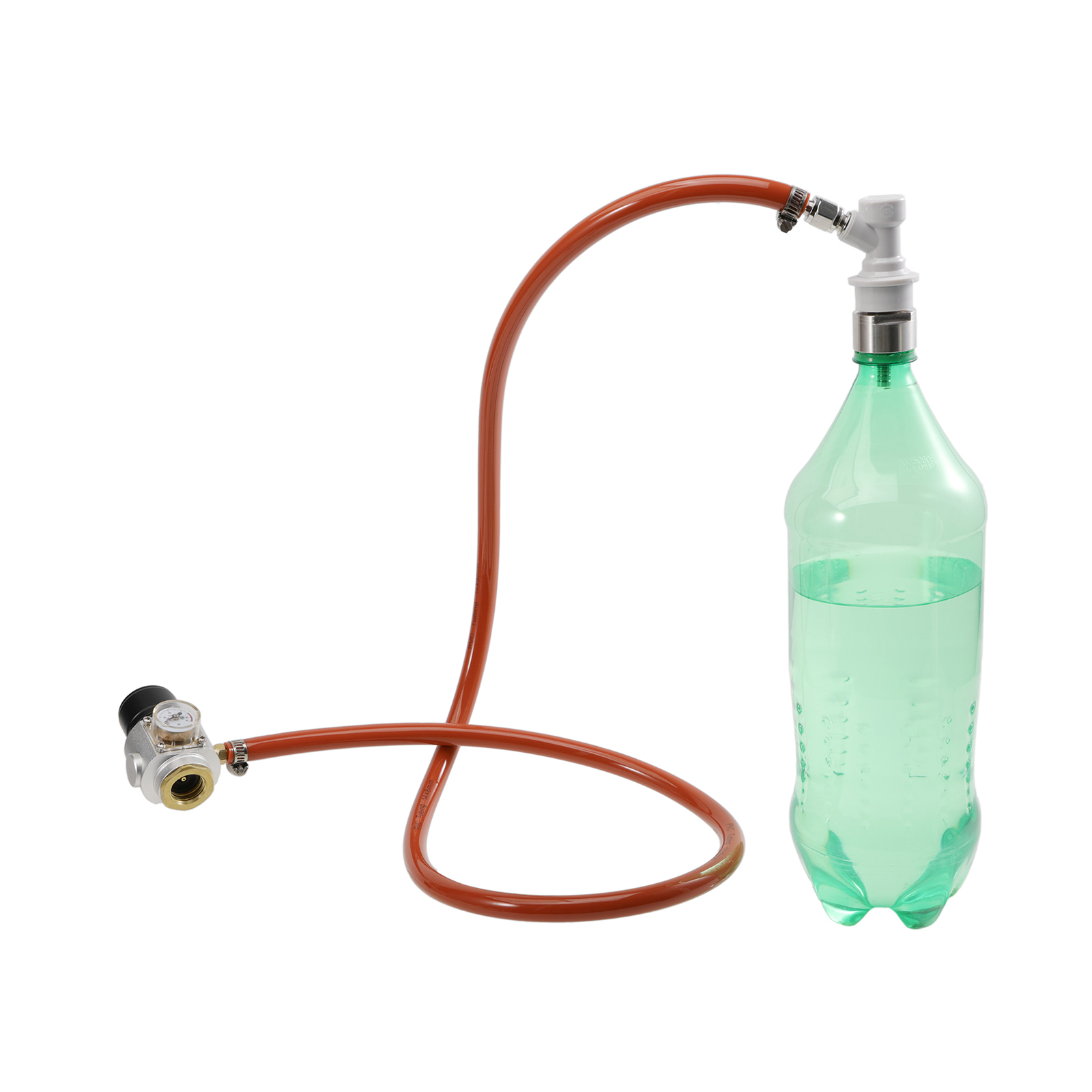 ソーダ炭酸キット ミニ Co2 レギュレーター Tr21-4 ガスボトル 1.2 メートル超太い赤いガスラインスパークリング水炭酸ソーダ自宅