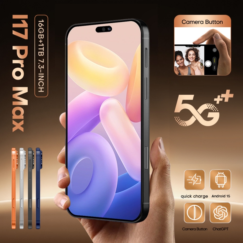HOT i17 プロマックスオリジナル 7.0HD 15 スマートグローバルエディション 2026 Android カード機能デュアルフェイシャル 8000mAh バッテリー認識 BB1